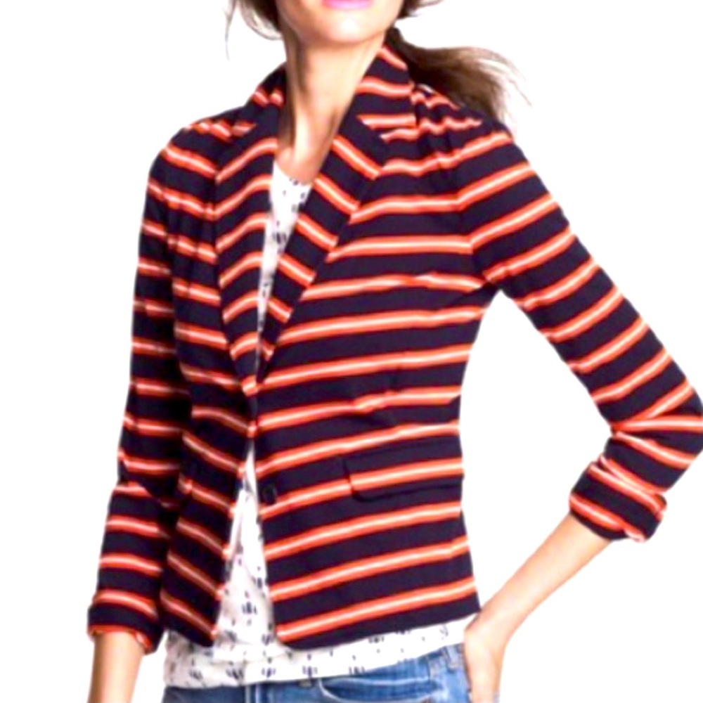 J. Crew nautical stripe blazer